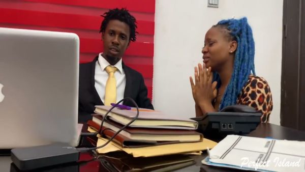 Employee pleases her Black boss in the office with deep oral and double penetration on breastful.com