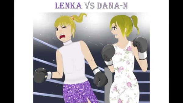 Blonde wrestler dominates her rival with brutal hair pulls on the mat on breastful.com