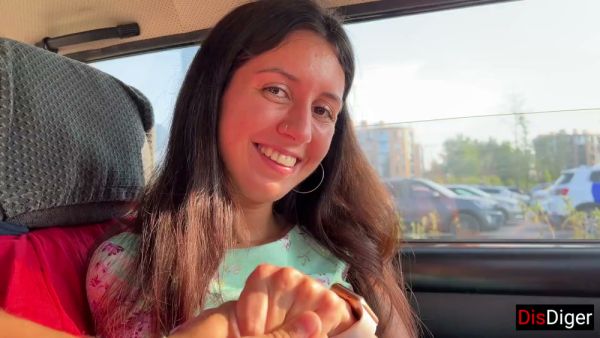 Woman picked up on rural road ends up covered in cum in forest car encounter on breastful.com