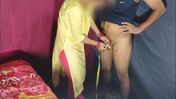 Desi neighbor in traditional clothes gives an eager blowjob after pulling down his pants on breastful.com