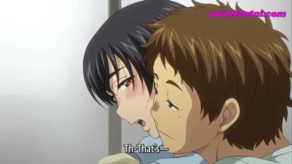 Anime couple caught in forbidden after-school tension at home on breastful.com