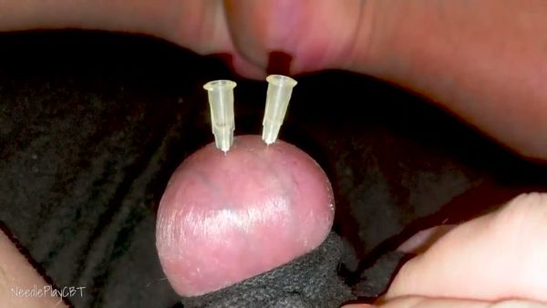 Man pushes limits with extreme solo CBT using needles and cock tubes - Germany on breastful.com