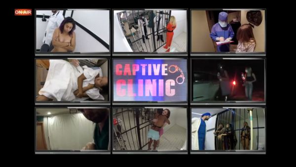 Behind the scenes on a medical-themed adult set before filming begins - Usa on breastful.com