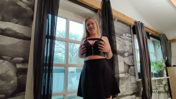 Chubby American blonde Maja rides in reverse cowgirl and gets filled inside - Germany - Usa on breastful.com