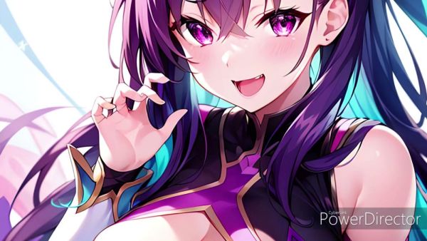 Hentai femdom queen commands edging with icy gaze and glowing blade on breastful.com