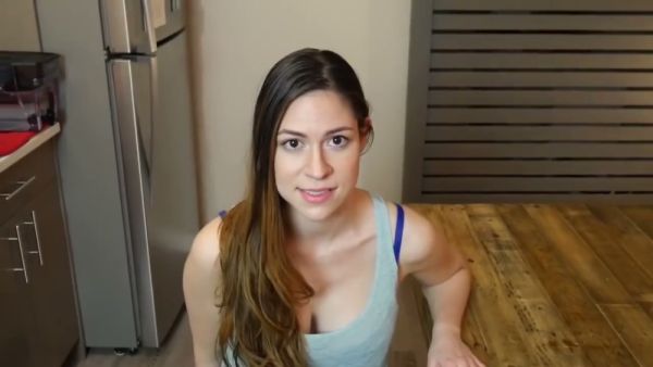 Brunette Ashley submits to blackmail with deep oral and rough kitchen ass fucking on breastful.com