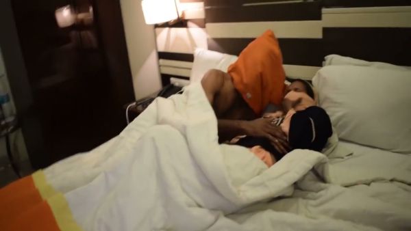 Curvy Indian wife in lingerie cheats with her husband's friend in a hotel - India on breastful.com