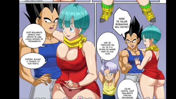 Vegeta dominates Bulma in a fierce Dragon Ball Z hentai parody creampie scene on breastful.com