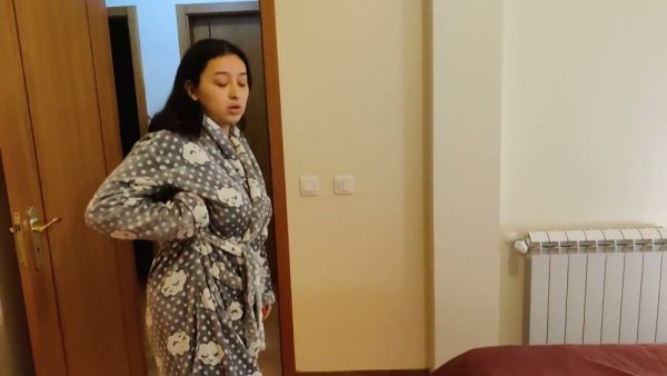 Young woman spends the night with friend's mom's guest in a private bedroom encounter on breastful.com