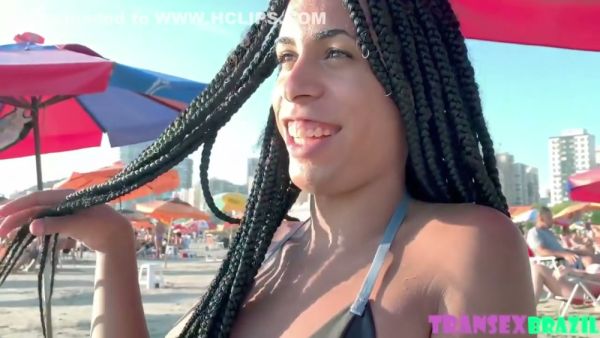 Brazilian beach beauty Deenna moves from sand to steamy hotel bathroom intimacy - Brazil on breastful.com