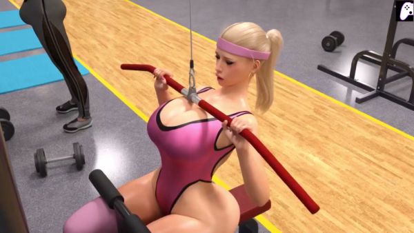 Muscular black futa athlete takes her blonde gym partner deep in missionary position on breastful.com