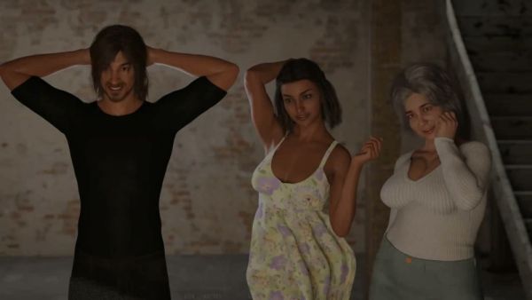 Mature granny in 3D animated style fills the screen with her bare chest on breastful.com