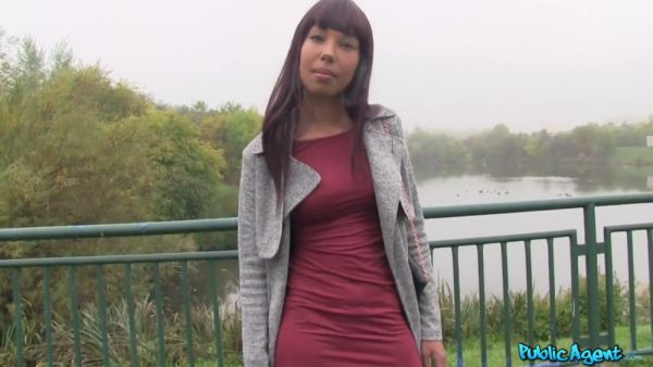 Black woman's outdoor casting session turns intimate inside a parked car on breastful.com