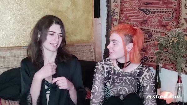 Redhead lesbian couple shares passionate kisses and strapon intimacy - Germany on breastful.com