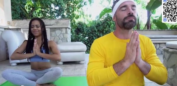 Busty brown-haired enjoys to give her pervy instructor a deep blowjob on breastful.com