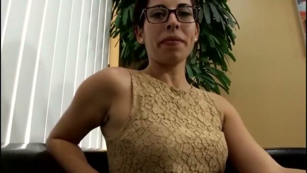 Mature stepmother in glasses hides her affair with stepson on the leather couch on breastful.com