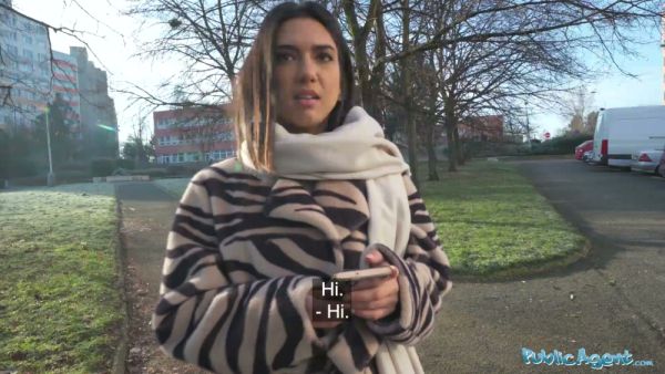 European brunette student meets a stranger under surveillance and swallows his load on breastful.com
