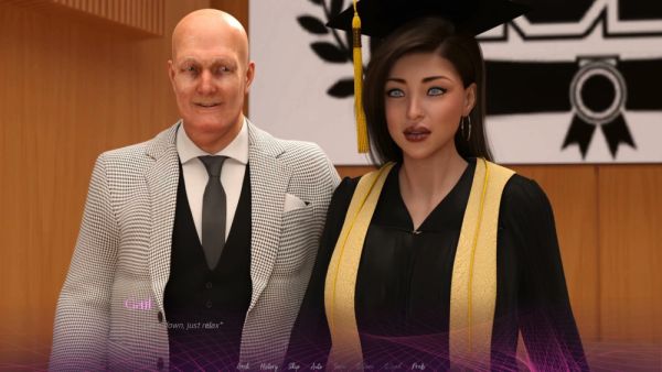 Animated office threesome between a graduate and two men in 3D fantasy style on breastful.com