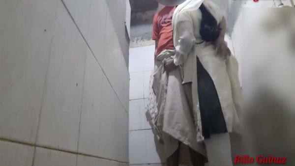 Young adult step-sibling roleplay turns intimate in a tiled bathroom - India on breastful.com