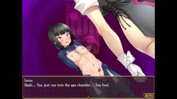 Green-haired succubus Luna undergoes strict femdom training in a dark dungeon on breastful.com