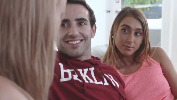 Stepmom teaches her teenage stepdaughter about pleasure with help from her boyfriend on breastful.com