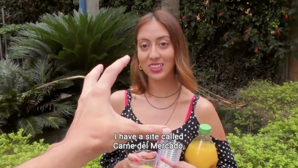 Colombian brunette Julia Perdomo takes it deep from a muscular European stud while barely dressed - Colombia on breastful.com