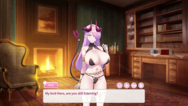 Purple-haired demoness takes a warrior's cock deep while fluids gush in the anime heat - Japan on breastful.com