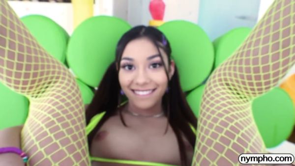 Pornstar xxlayna delivers hardcore POV blowjobs and intimate moments in yellow fishnets on breastful.com