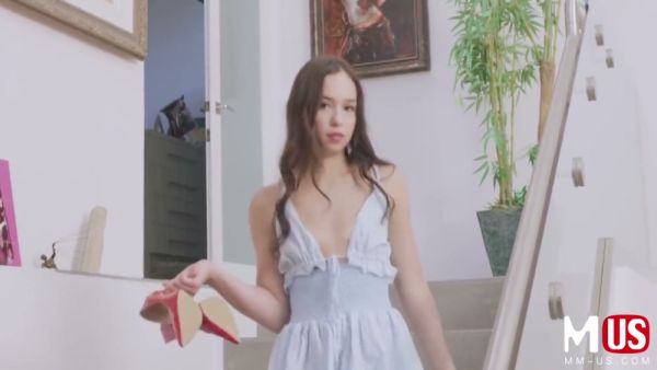 Young brunette in blue lingerie takes control with bold revenge blowjob on breastful.com