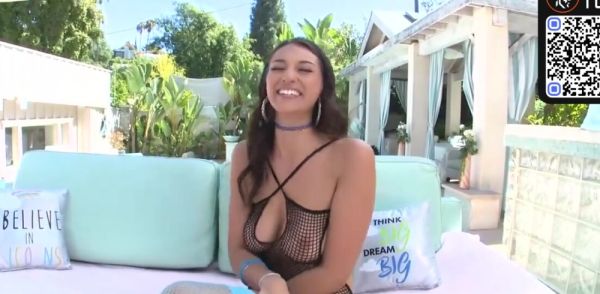 Busty brunette gets a muddy facial cumshot on her face on breastful.com
