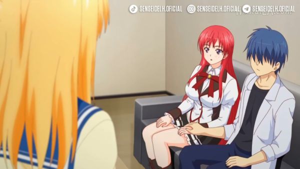 Red-haired anime vixen takes it deep in white lace during a forbidden office encounter on breastful.com