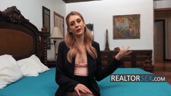 Real estate client and agent spark heat during private showing with stockings and natural intimacy on breastful.com