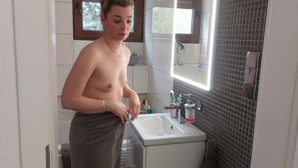 Blonde MILF receives a cash on delivery package that leads to intimate moments on breastful.com