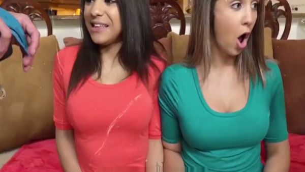 Blonde in green crop top takes it deep during Mardi Gras celebration on breastful.com