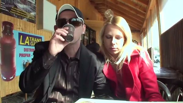 Blonde Czech beauty pees openly on a forest path before taking him deep - Czech Republic on breastful.com