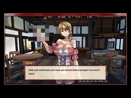 Blonde and redhead anime women meet in a fantasy game world for a secret pact on breastful.com