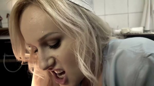 Blonde nurse and masked man subject dark-haired patient to clinical horror in dental dungeon on breastful.com