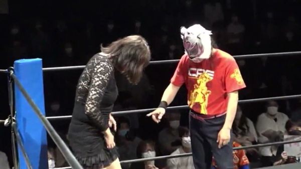 Japanese striptease wrestling match with stockings and small-titted performers - Japan on breastful.com