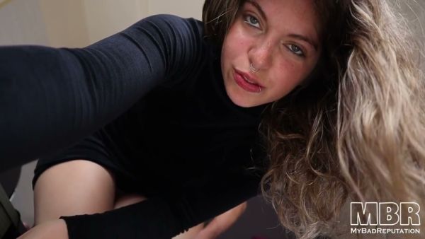 Blonde with a big ass rides hard and takes a creampie on breastful.com