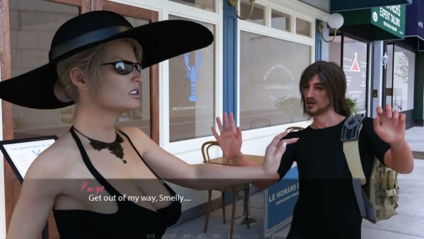 Mature animated figures in black explore a surreal world in this 3D cartoon episode on breastful.com