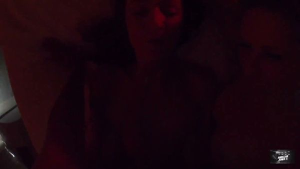 Curvy wives let loose at a secret swingers party with steamy threesomes and creampie on breastful.com