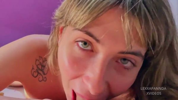 Young blonde enjoys intimate blowjob and passionate sex in amateur POV session on breastful.com