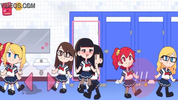 Red-haired schoolgirl frozen in shock as tentacles emerge in bathroom stall on breastful.com