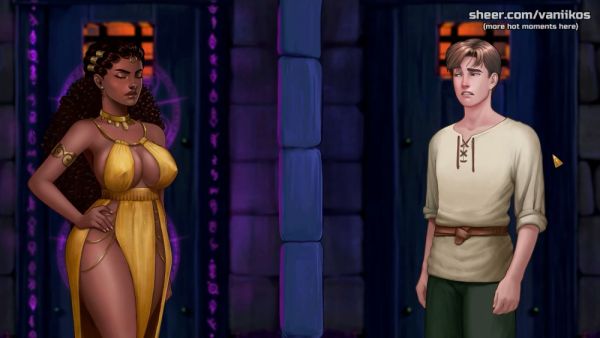 Green orc woman takes stranger's cock through dungeon glory hole in animated 3D cartoon porn on breastful.com