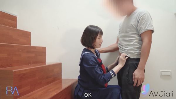 Chinese girlfriend Xu Xiaoxin rides her man after a meal in her school uniform - China on breastful.com