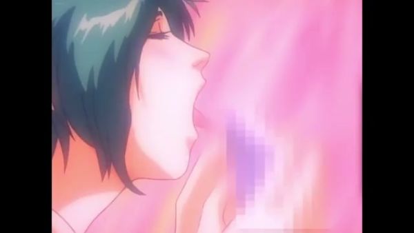 Anime-style gothic fantasy with surreal tentacle encounters and intimate moments under soft pink skies on breastful.com