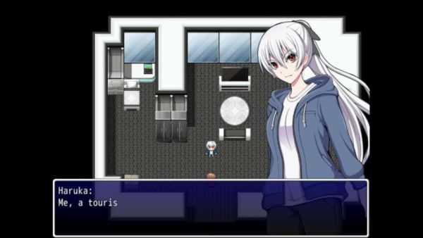 White-haired anime heroine in kimono explores a sacred temple and secluded pool on breastful.com