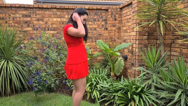 Woman pees in various indoor and outdoor settings in this candid compilation on breastful.com
