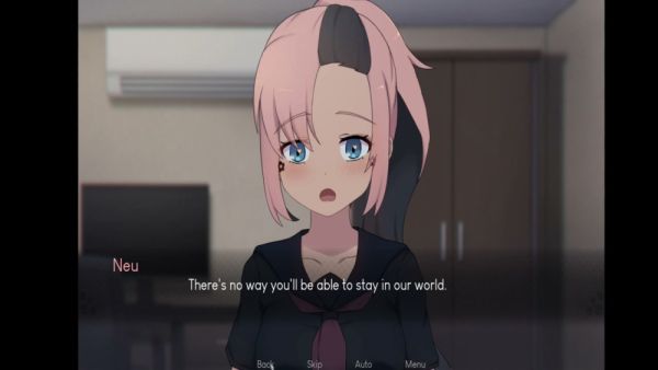 Pink-haired anime girlfriend Neu faces forbidden world crossing in intense hentai drama on breastful.com
