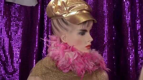Blonde performs titillating striptease and oral on masked men in a theatrical fetish show - Germany on breastful.com
